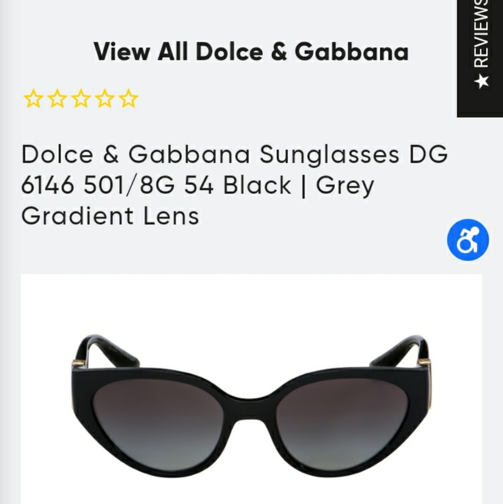 DOLCE & GABBANA AUTHENTIC DG6146 SUNGLASSES $269